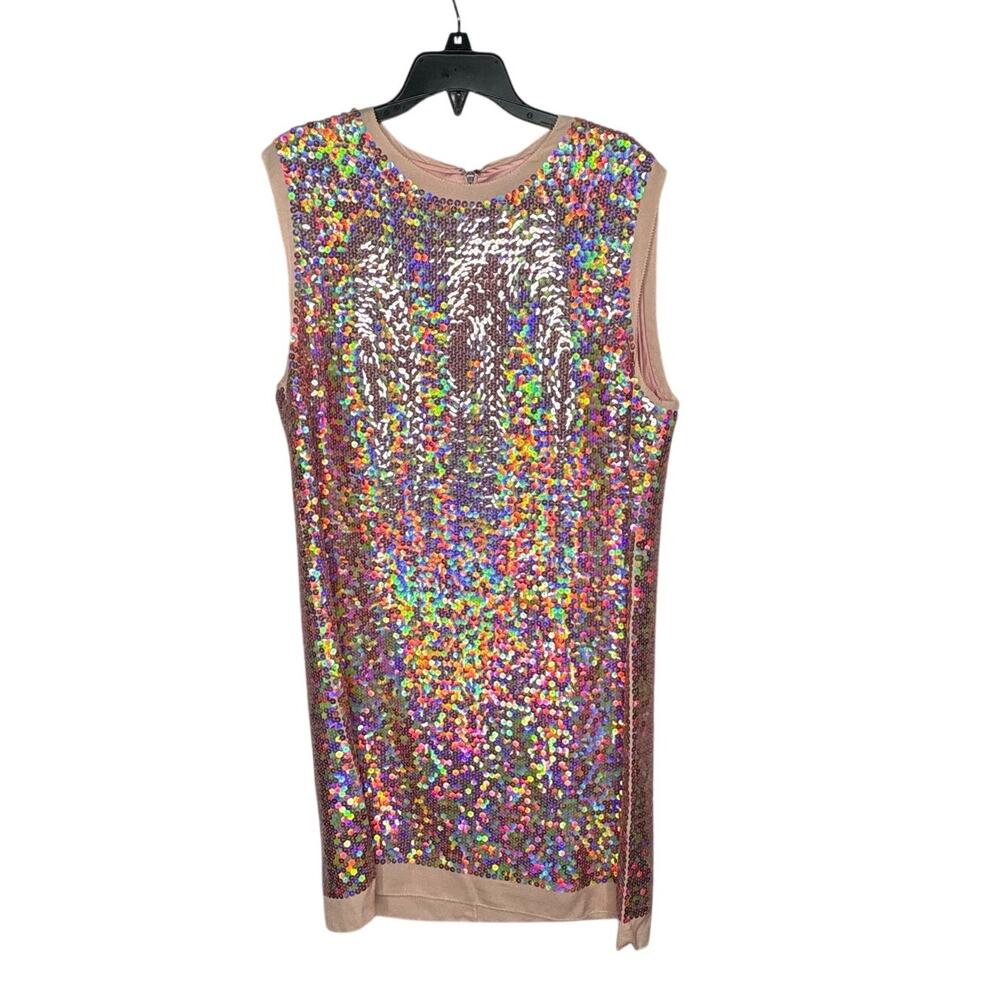 Marc by Marc Jacobs 60's Vibes Runway 2014 Silk Sequined Pink Mini Dress Medium